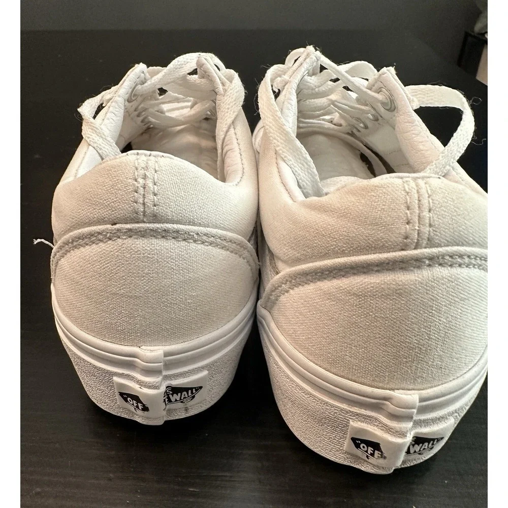 Women's‎ Vans White Platforms Size 6